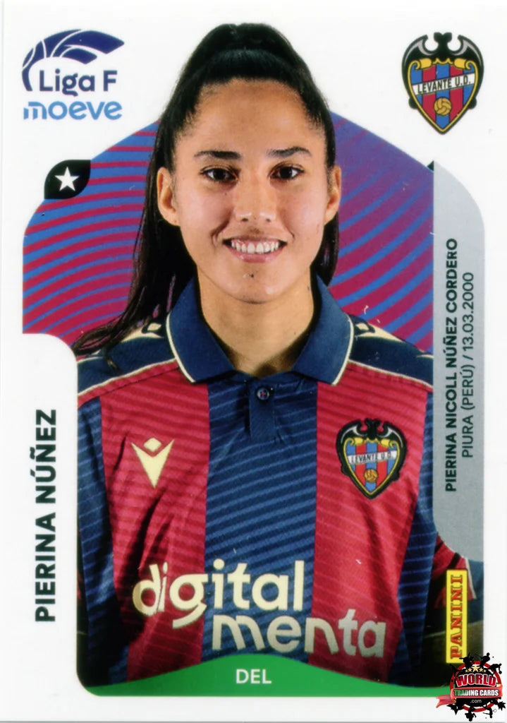 Cromo Trading Card Fútbol-Pierina Núñez-Levante UD-Panini Liga F Moeve 2025-2026-240-Basico
