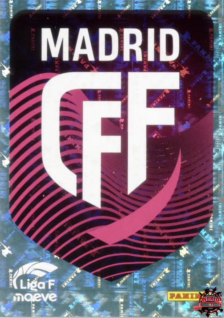 Cromo Trading Card Fútbol-Escudo Madrid CFF-Madrid CFF-Panini Liga F Moeve 2025-2026-242-Brillante