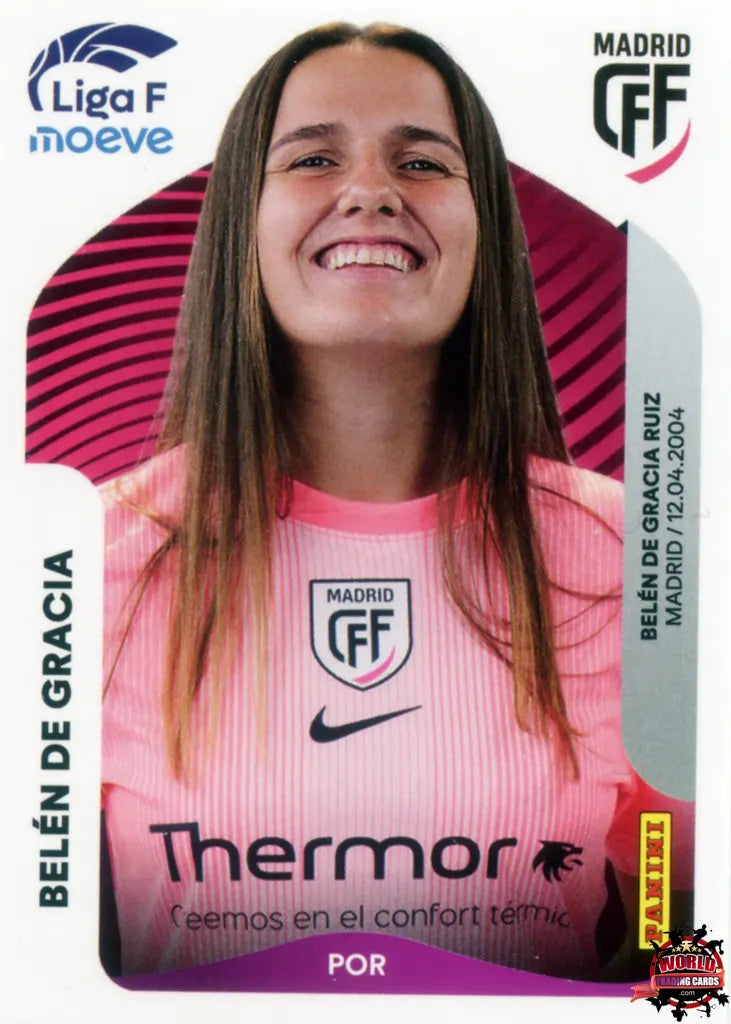 Cromo Trading Card Fútbol-Belén De Gracia-Madrid CFF-Panini Liga F Moeve 2025-2026-245-Basico