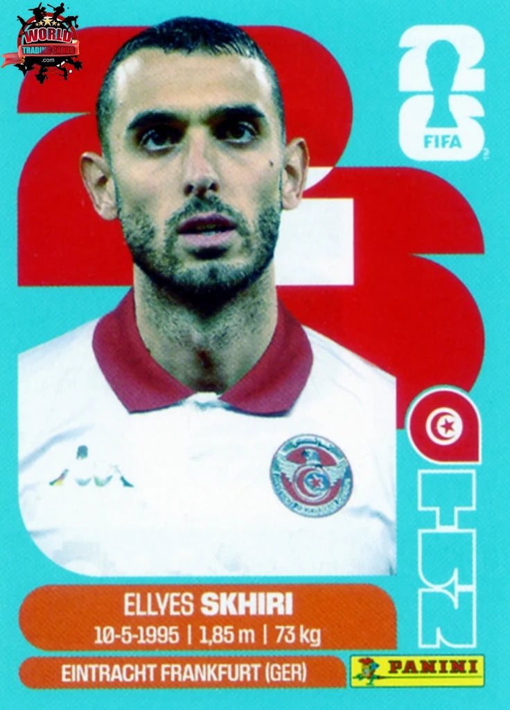 #TUN009 | Panini | Fifa World Cup Stickers | 2026 | Ellyes Skhiri | Tunisia | Base - International version