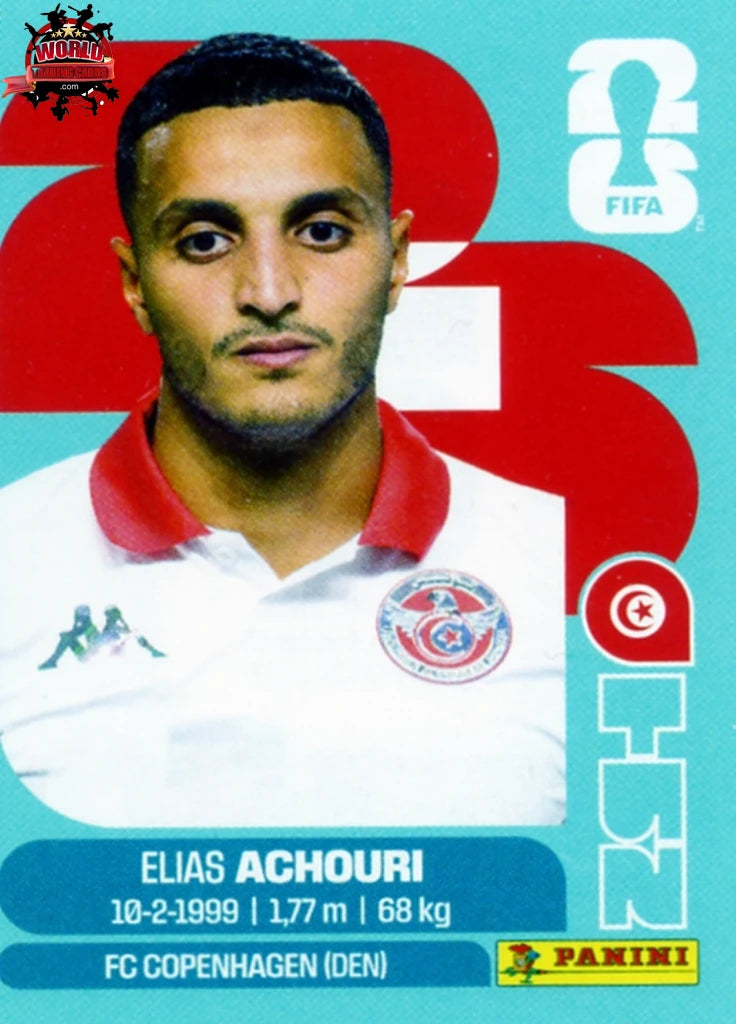 #TUN015 | Panini | Fifa World Cup Stickers | 2026 | Elias Achouri | Tunisia | Base