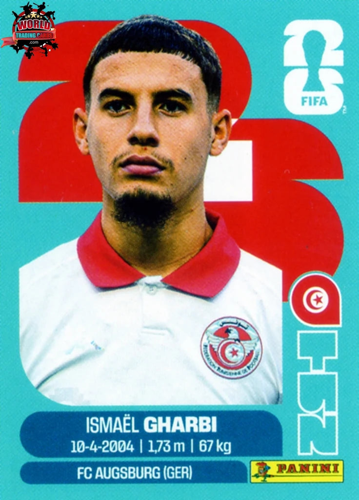 #TUN018 | Panini | Fifa World Cup Stickers | 2026 | Ismael Gharbi | Tunisia | Base