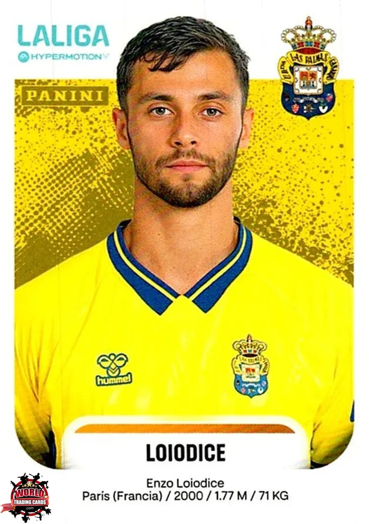 Cromo Trading Card Fútbol-Loiodice-UD Las Palmas-Panini La Liga HypermotionV 2025-2026-258-Basico