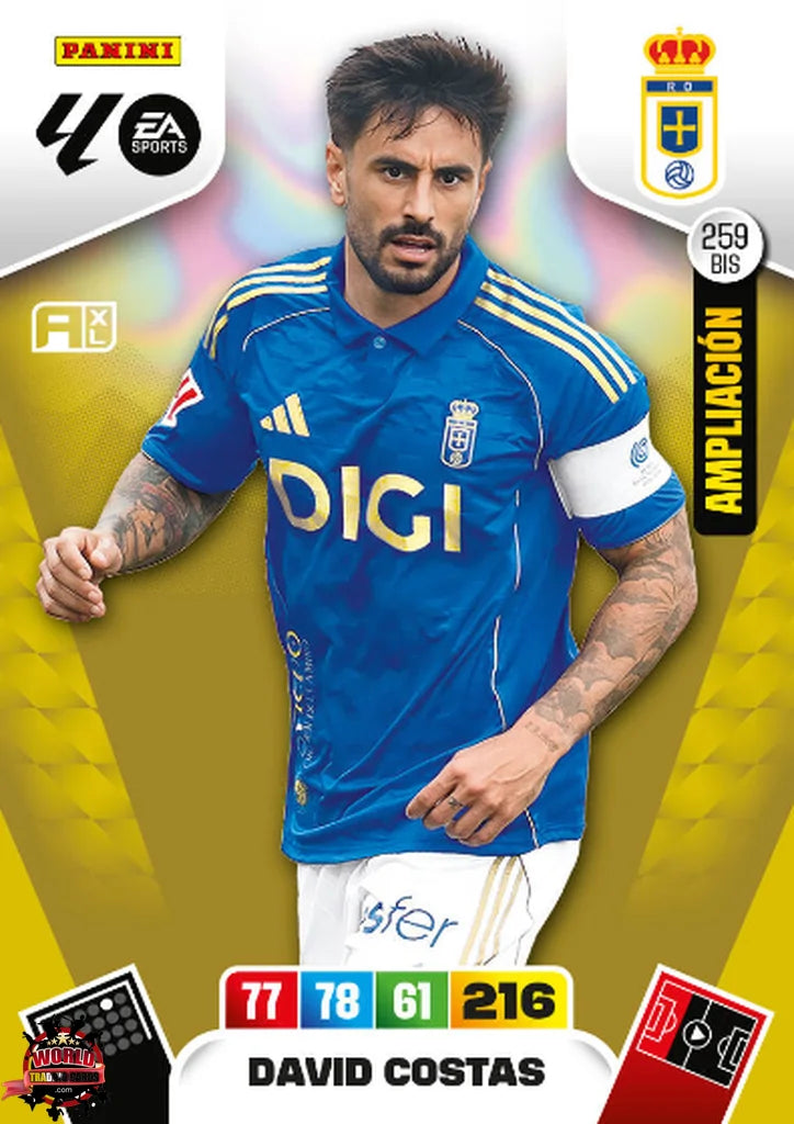 David Costas - Real Oviedo - Panini Adrenalyn XL - 2025-2026 - 259Bis - Basico Ampliación LP