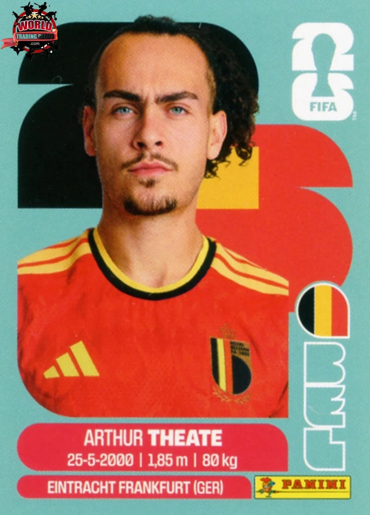 #BEL003 | Panini | Fifa World Cup Stickers | 2026 | Arthur Theate | Belgium | Base