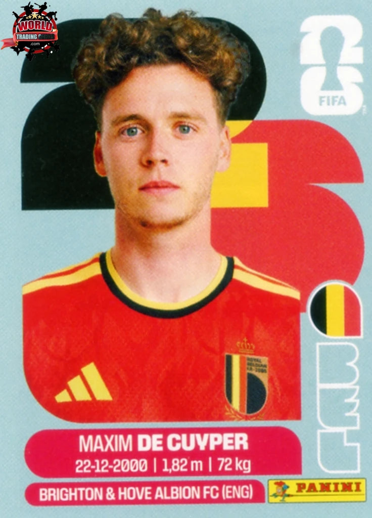 #BEL007 | Panini | Fifa World Cup Stickers | 2026 | Maxim De Cuyper | Belgium | Base