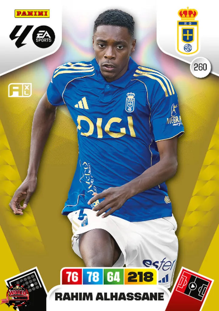 Football Trading Card-Rahim Alhassane-Real Oviedo-Panini Adrenalyn