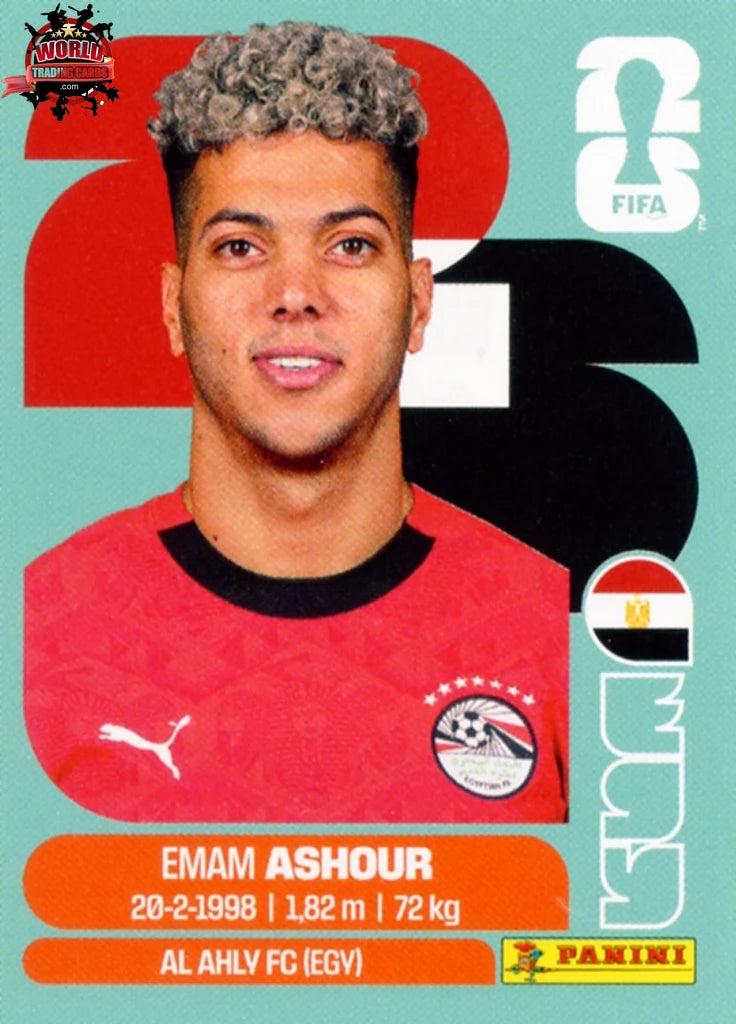 #EGY015 | Panini | Fifa World Cup Stickers | 2026 | Emam Ashour | Egypt | Base