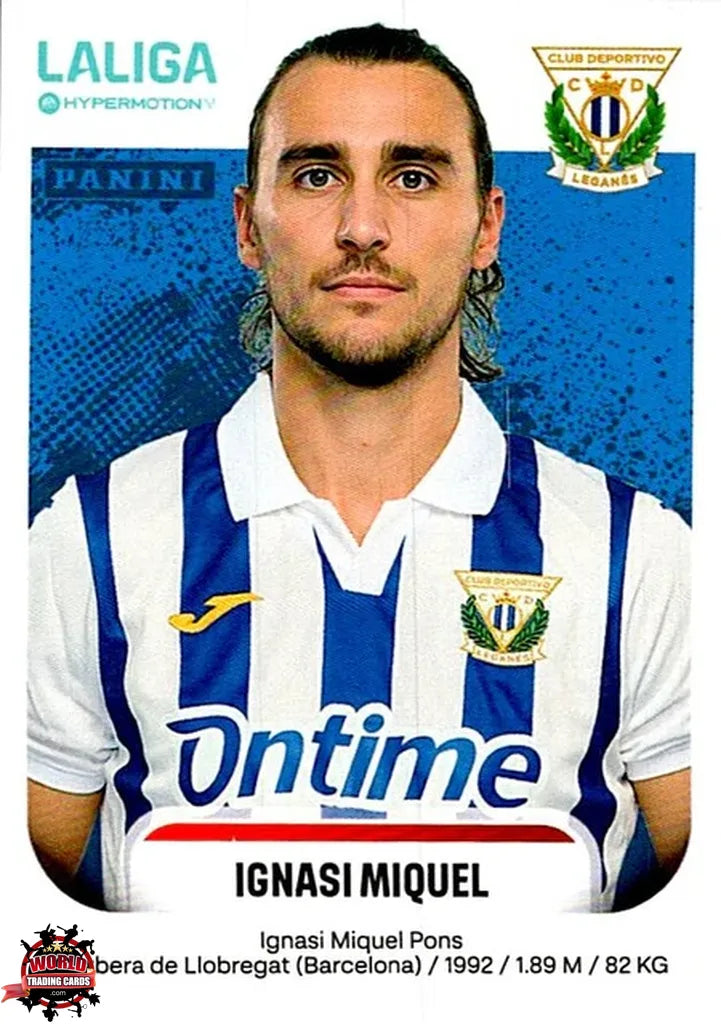 Cromo Trading Card Fútbol-Ignasi Miquel-CD Leganés-Panini La Liga HypermotionV 2025-2026-273B-Basico