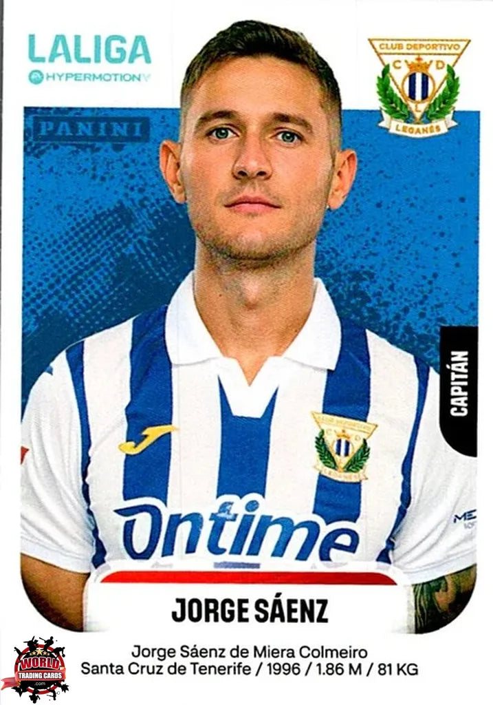 Cromo Trading Card Fútbol-Jorge Sáenz-CD Leganés-Panini La Liga HypermotionV 2025-2026-275-Basico