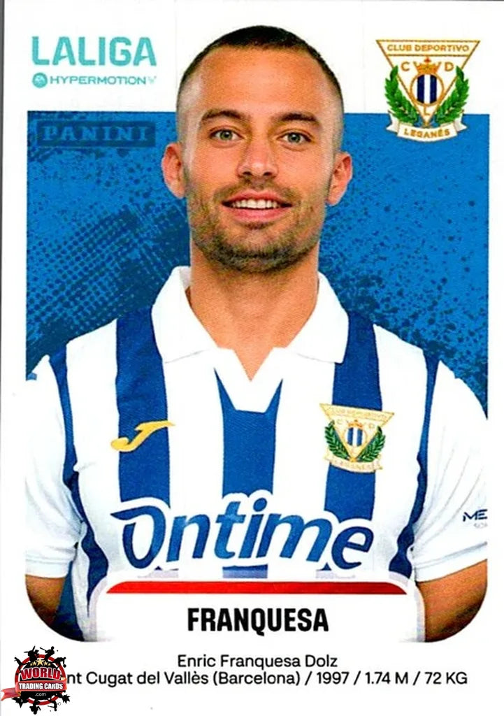 Cromo Trading Card Fútbol-Franquesa-CD Leganés-Panini La Liga HypermotionV 2025-2026-276B-Basico