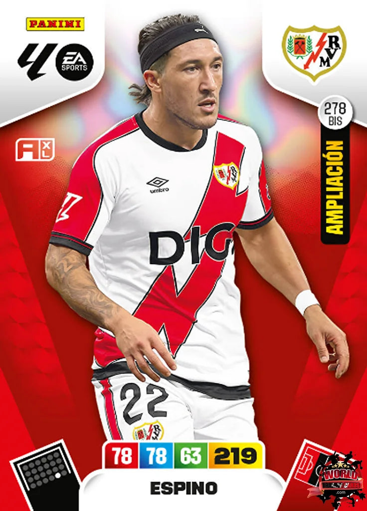 #278 Bis | Panini | Adrenalyn XL | La Liga | 2025-2026 | Espino | Rayo Vallecano | Update
