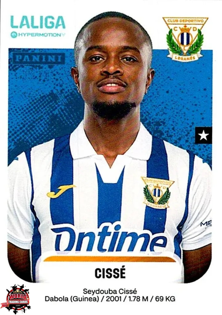 Cromo Trading Card Fútbol-Cissé-CD Leganés-Panini La Liga HypermotionV 2025-2026-278-Basico