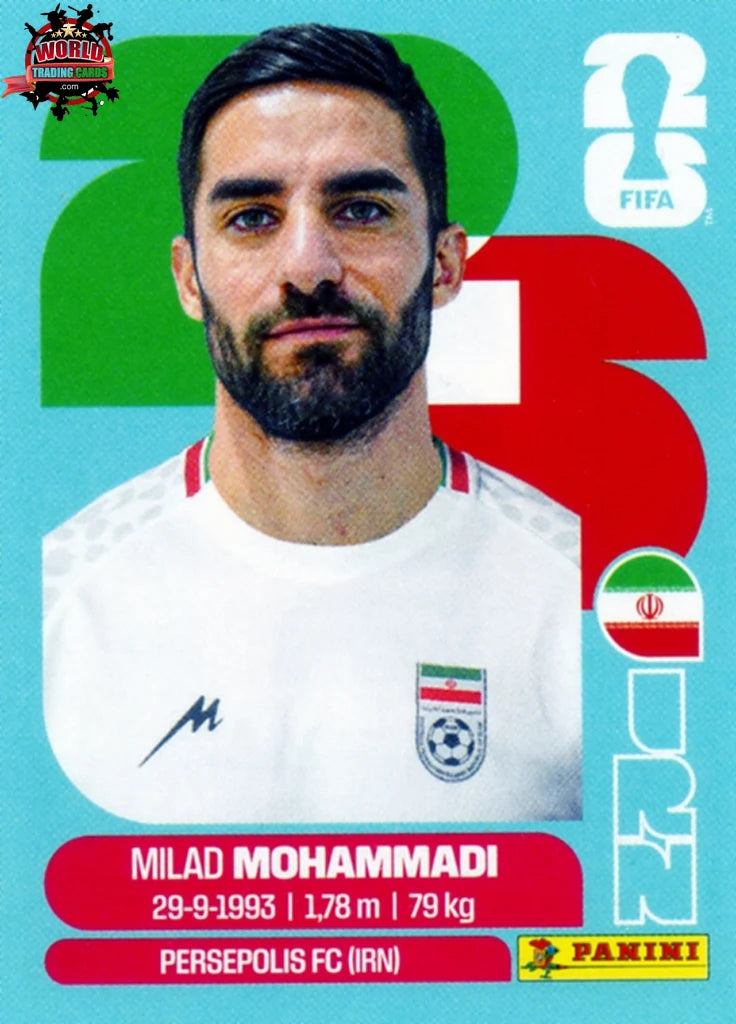 #IRN005 | Panini | Fifa World Cup Stickers | 2026 | Milad Mohammadi | Iran | Base - International version