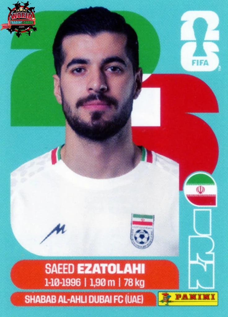 #IRN011 | Panini | Fifa World Cup Stickers | 2026 | Saeed Ezatolahi | Iran | Base - International version