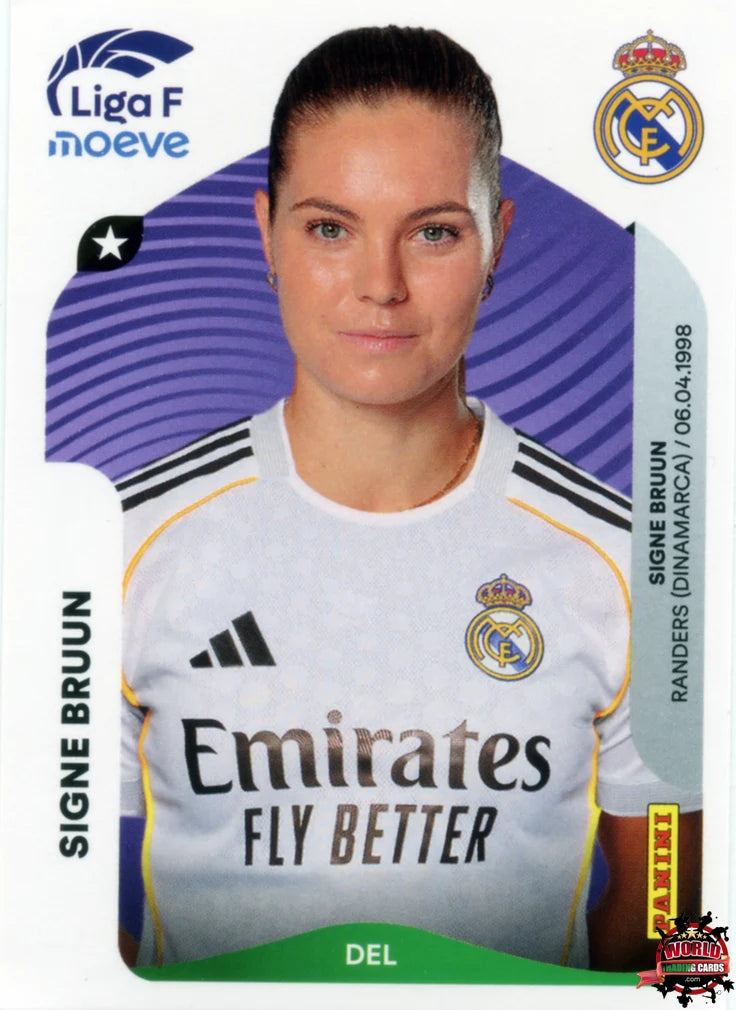 Cromo Trading Card Fútbol-Signe Bruun-Real Madrid-Panini Liga F Moeve 2025-2026-281-Basico