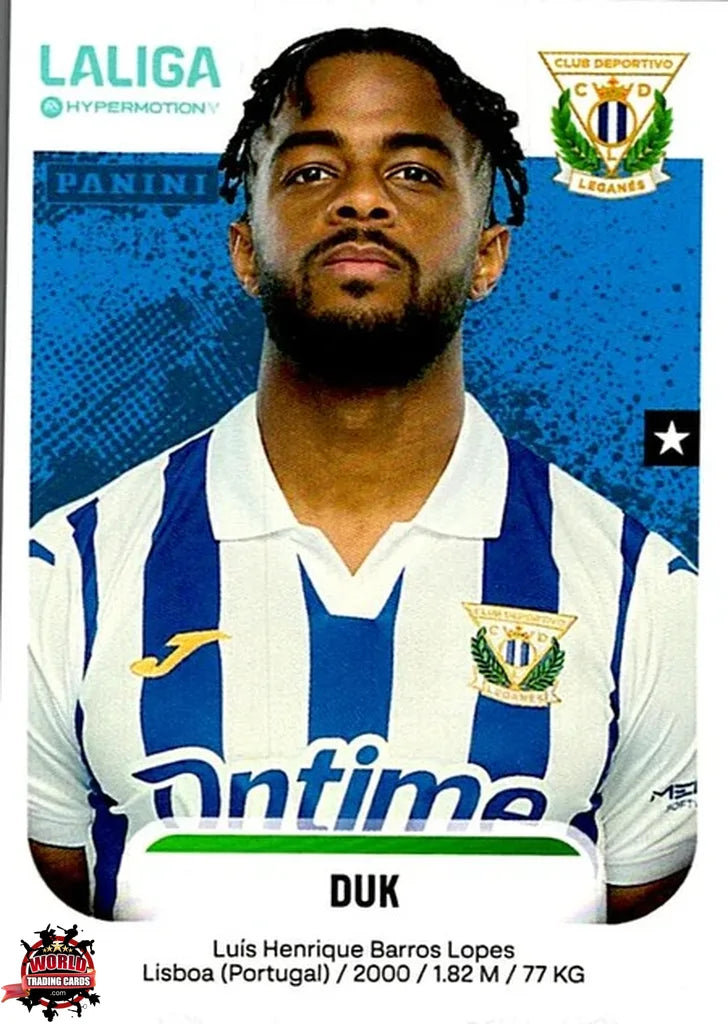 Cromo Trading Card Fútbol-Duk-CD Leganés-Panini La Liga HypermotionV 2025-2026-283-Basico