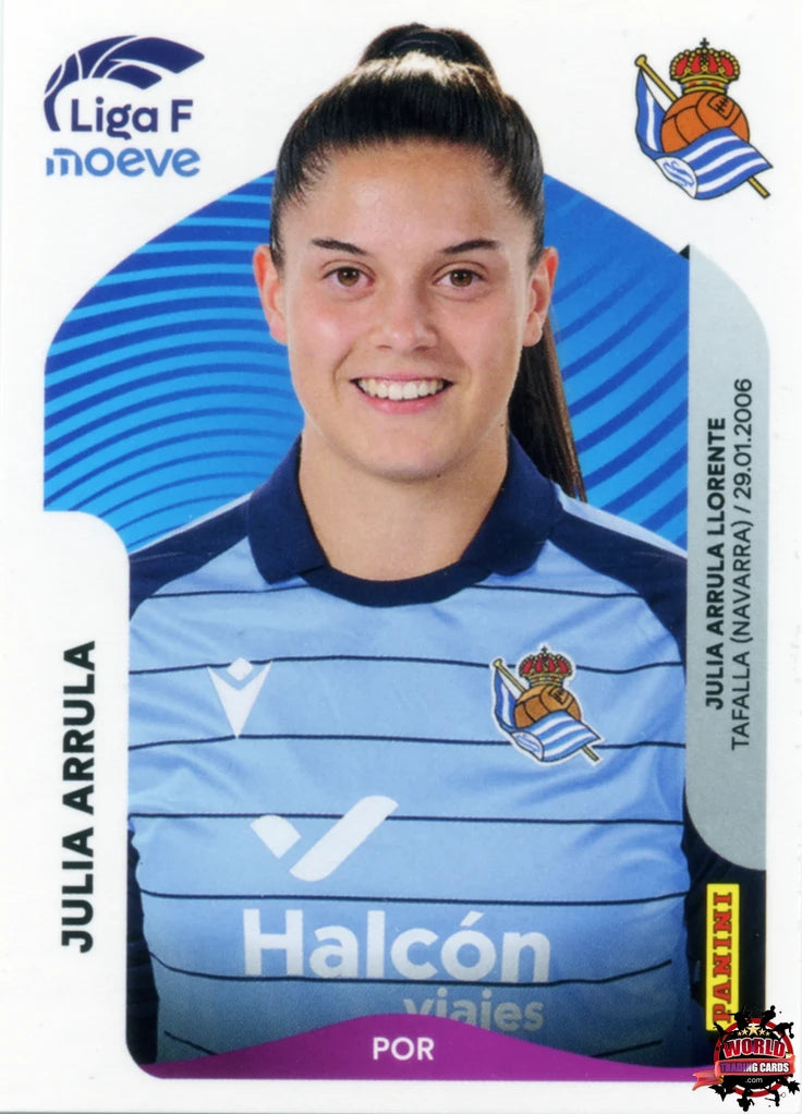 Cromo Trading Card Fútbol-Julia Arrula-Real Sociedad-Panini Liga F Moeve 2025-2026-284-Basico