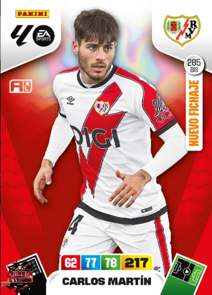 #285 Bis | Adrenalyn XL | La Liga | 2025-2026 | Carlos Martín | Rayo Vallecano | Nuevo Fichaje