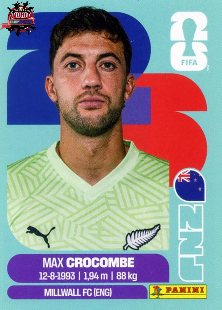 c*0様 トレーディングカード PANINI Football Trading Card-Max Crocombe Payne-New Zealand-Panini Fifa