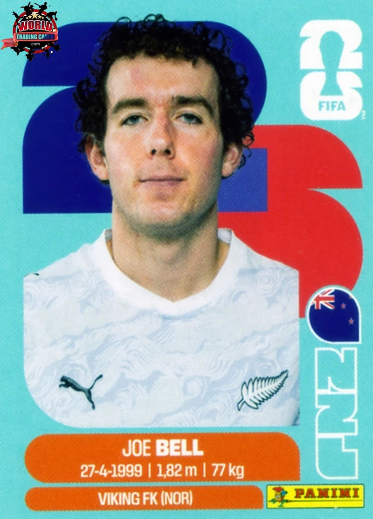 #NZL010 | Panini | FIFA World Cup Stickers | 2026 | Joe Bell | New Zealand | Base