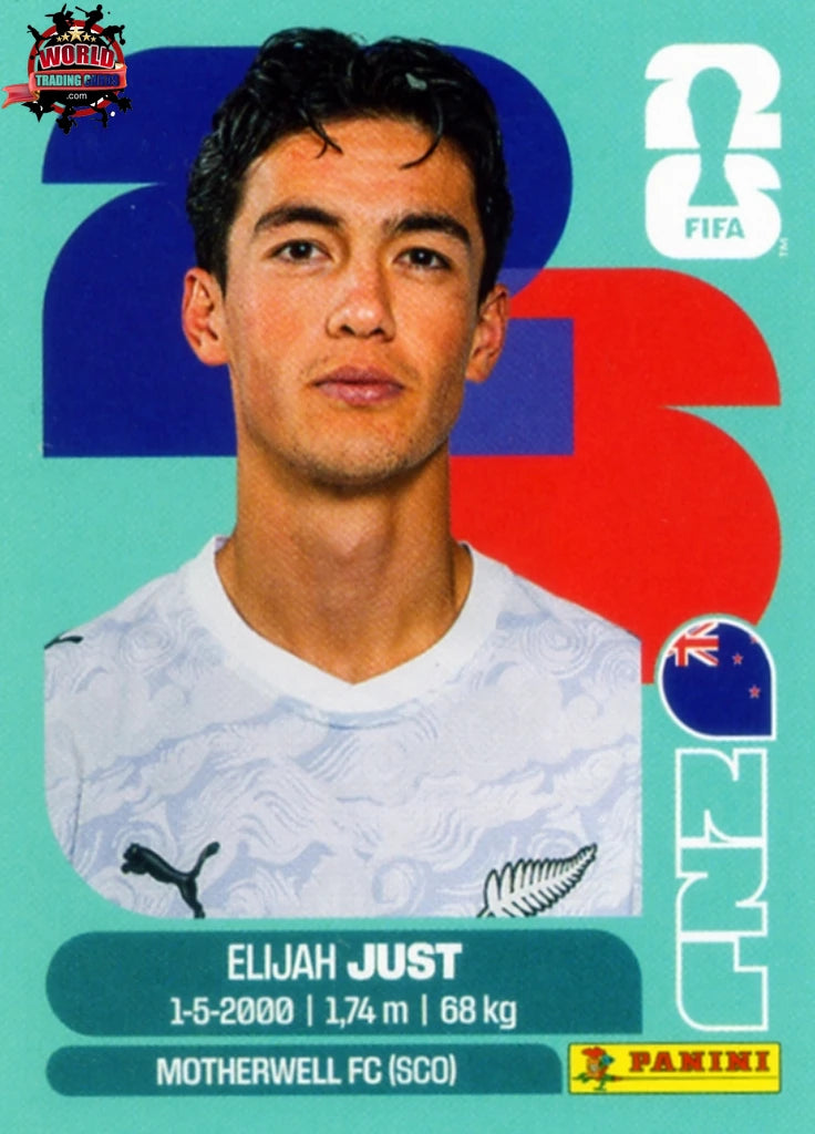 Football Trading Card-Elijah Just-New Zealand-Panini Fifa World