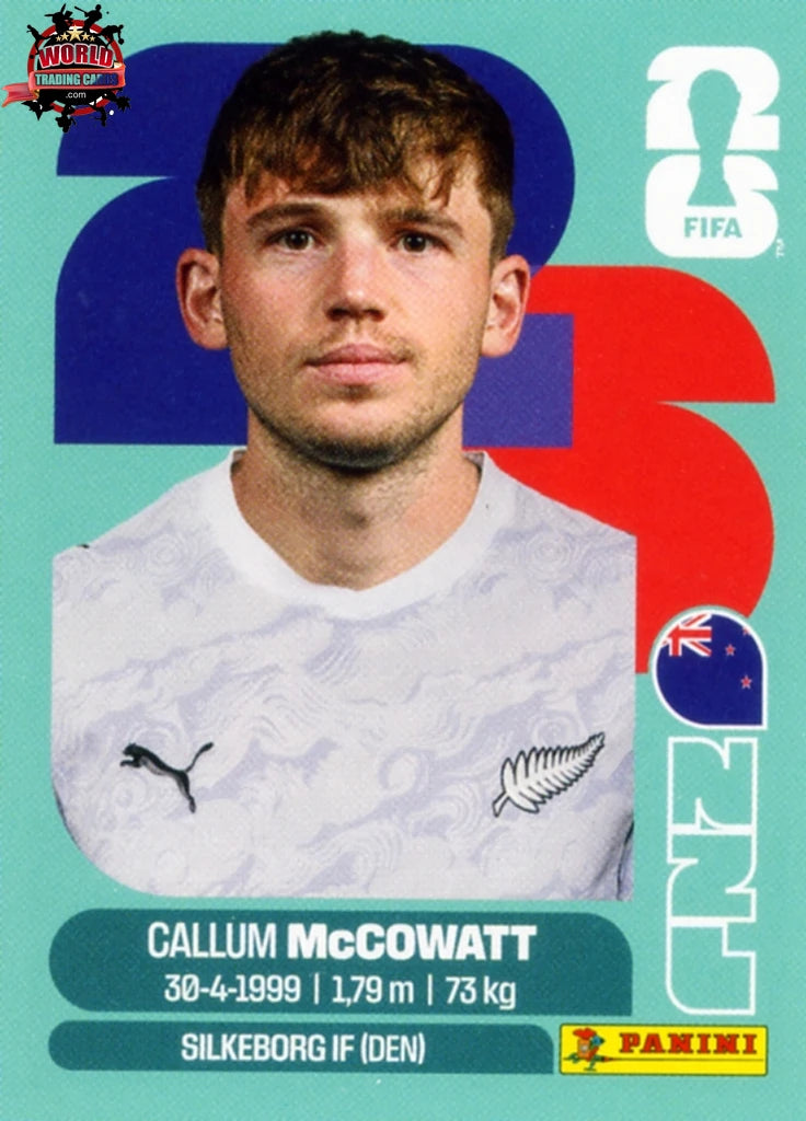 #NZL019 | Panini | Fifa World Cup Stickers | 2026 | Callum McCowatt | New Zealand | Base - International version