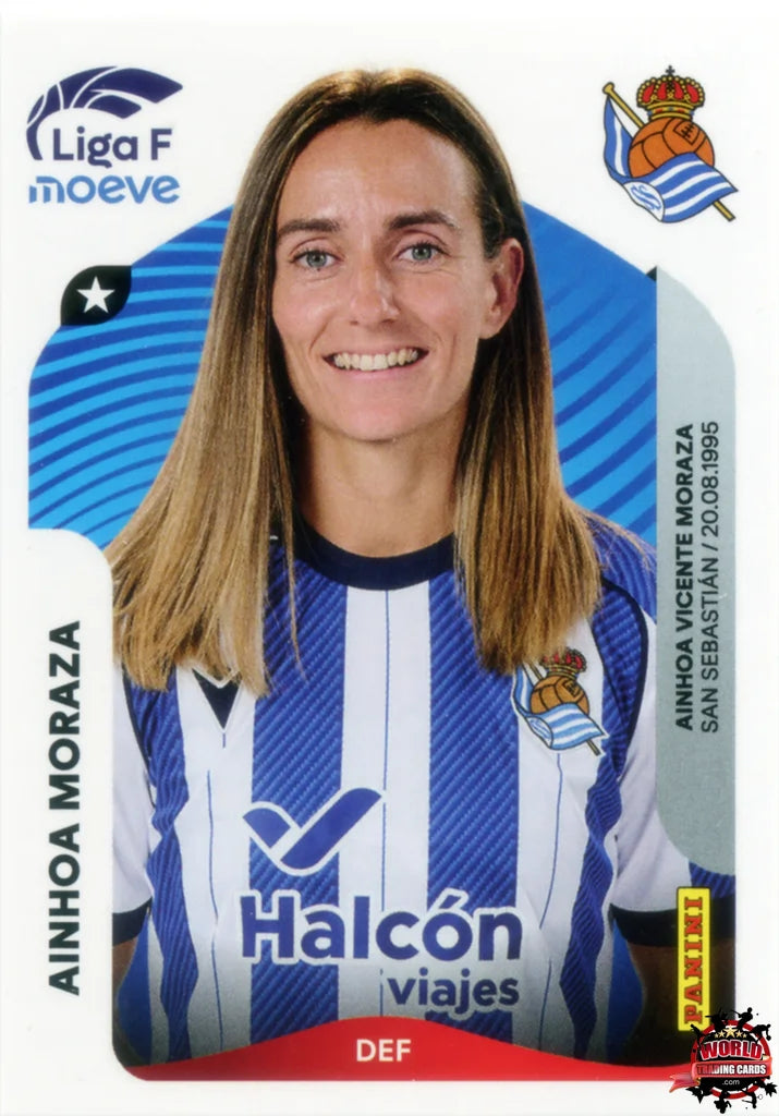 Cromo Trading Card Fútbol-Ainhoa Moraza-Real Sociedad-Panini Liga F Moeve 2025-2026-290-Basico