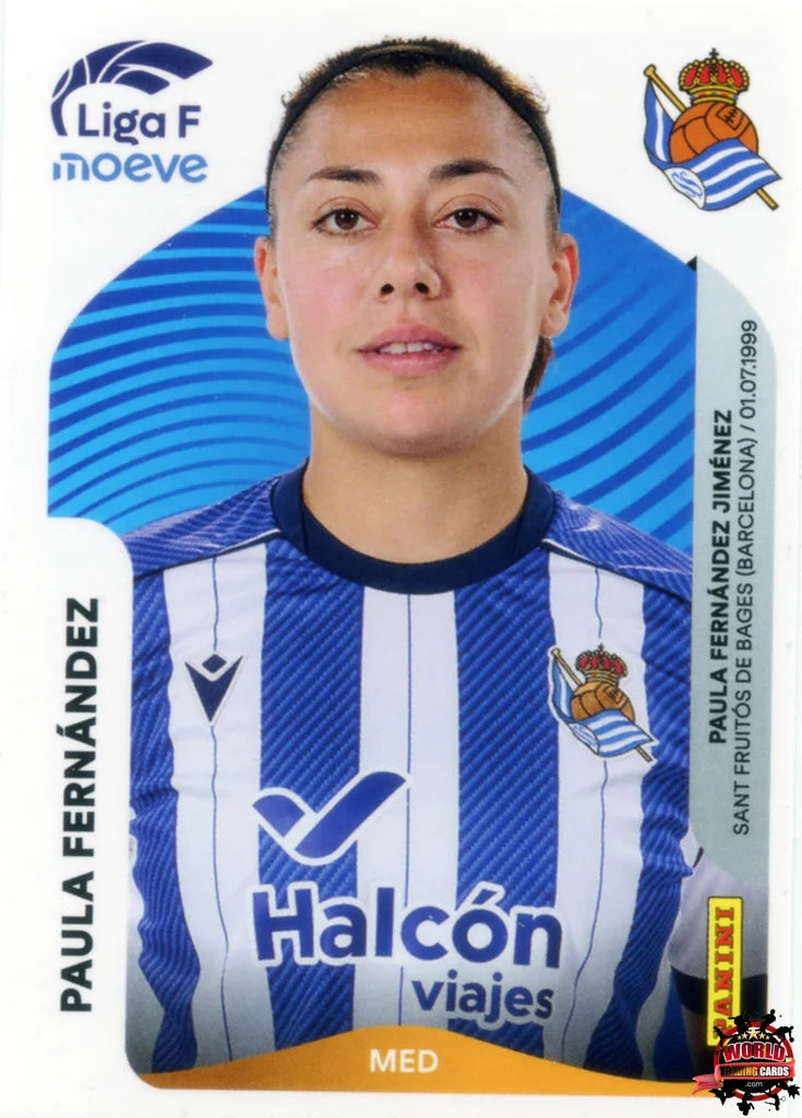 Cromo Trading Card Fútbol-Paula Fernández-Real Sociedad-Panini Liga F Moeve 2025-2026-292-Basico