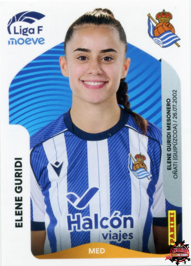 Cromo Trading Card Fútbol-Elene Guridi-Real Sociedad-Panini Liga F Moeve 2025-2026-297-Basico