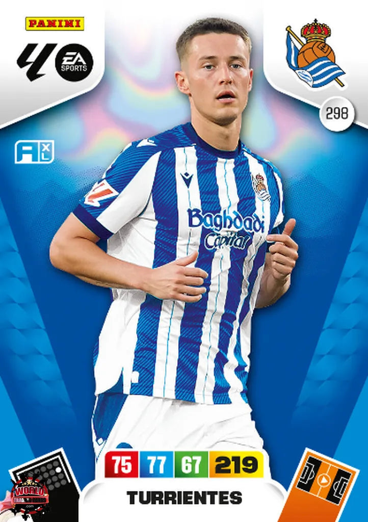 Cromo Trading Card Fútbol-Turrientes-Real Sociedad-Panini