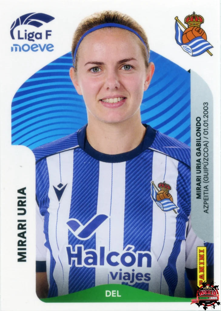 Cromo Trading Card Fútbol-Mirari Uria-Real Sociedad-Panini Liga F Moeve 2025-2026-299 A -Basico