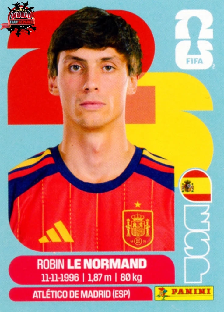 #ENG003 | Panini | Fifa World Cup Stickers | 2026 | Robin Le Normand | Spain | Base