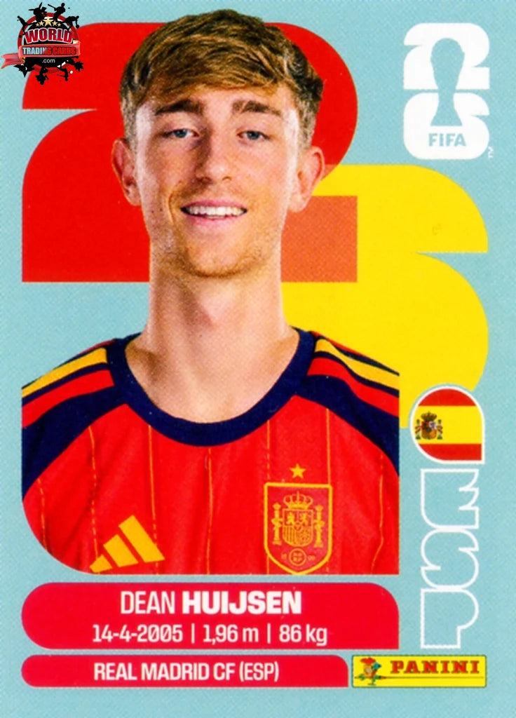 #ESP005 | Panini | Fifa World Cup Stickers | 2026 | Dean Huijsen | Spain | Base - International version