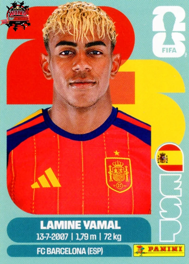 #ESP015 | Panini | Fifa World Cup Stickers | 2026 | Lamine Yamal | Spain | Base - International version