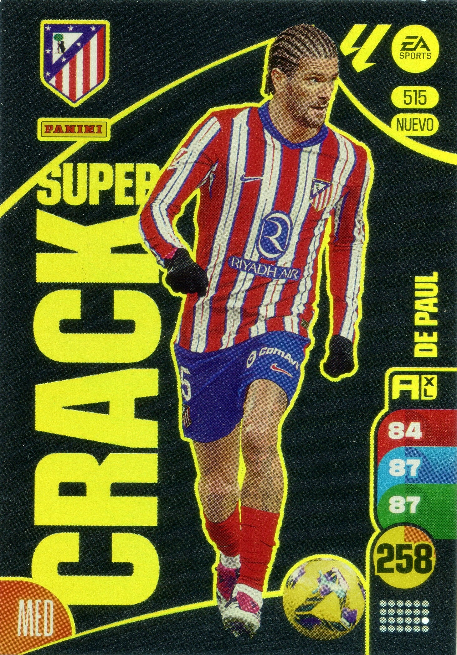 De Paul - Panini Adrenalyn XL La Liga 2024/2025 - #515 NUEVO - Atlético de Madrid - Super Cracks