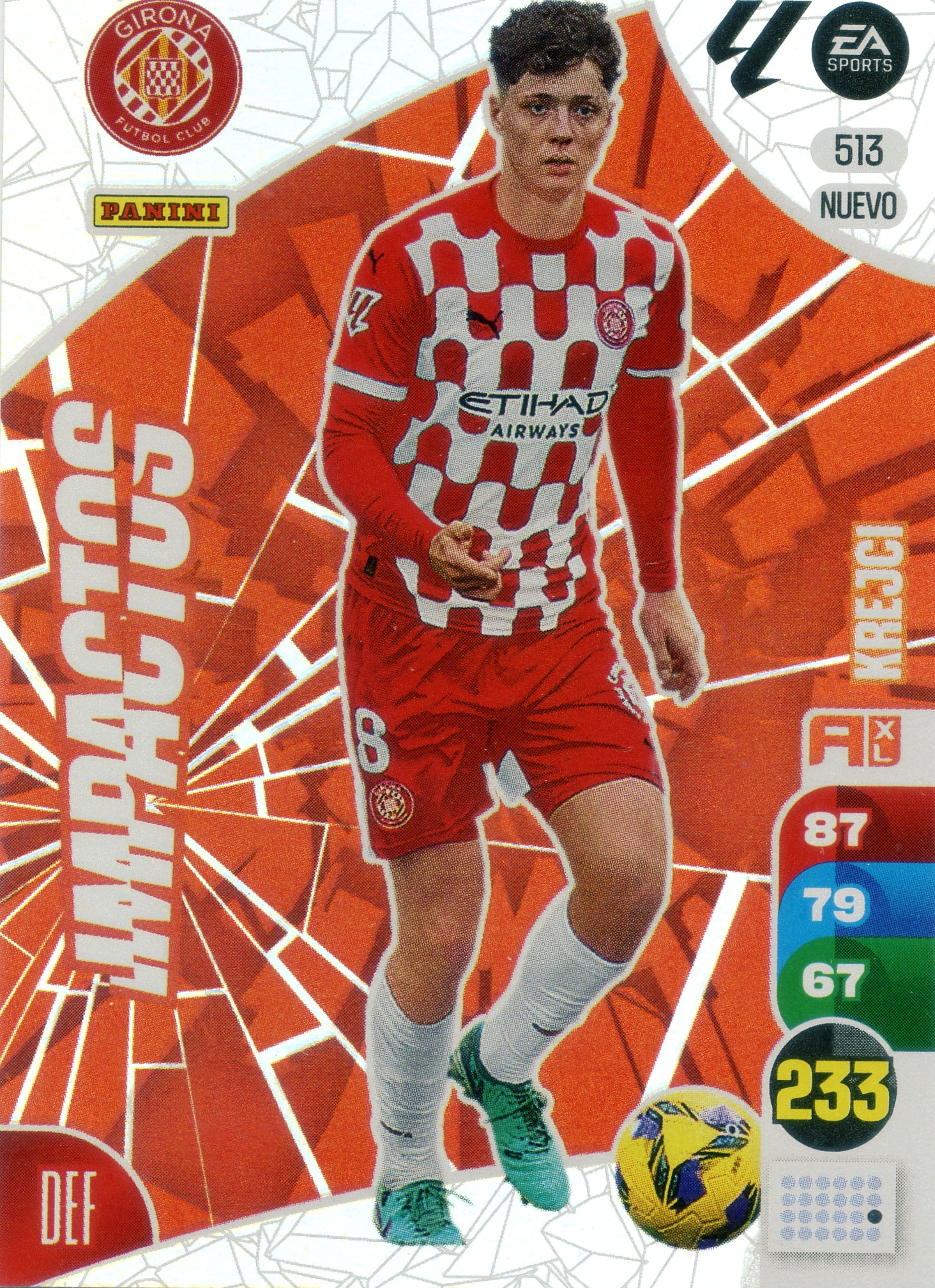 Krejčí - Panini Adrenalyn XL La Liga 2024/2025 - #513 NUEVO - Girona FC - Impactos