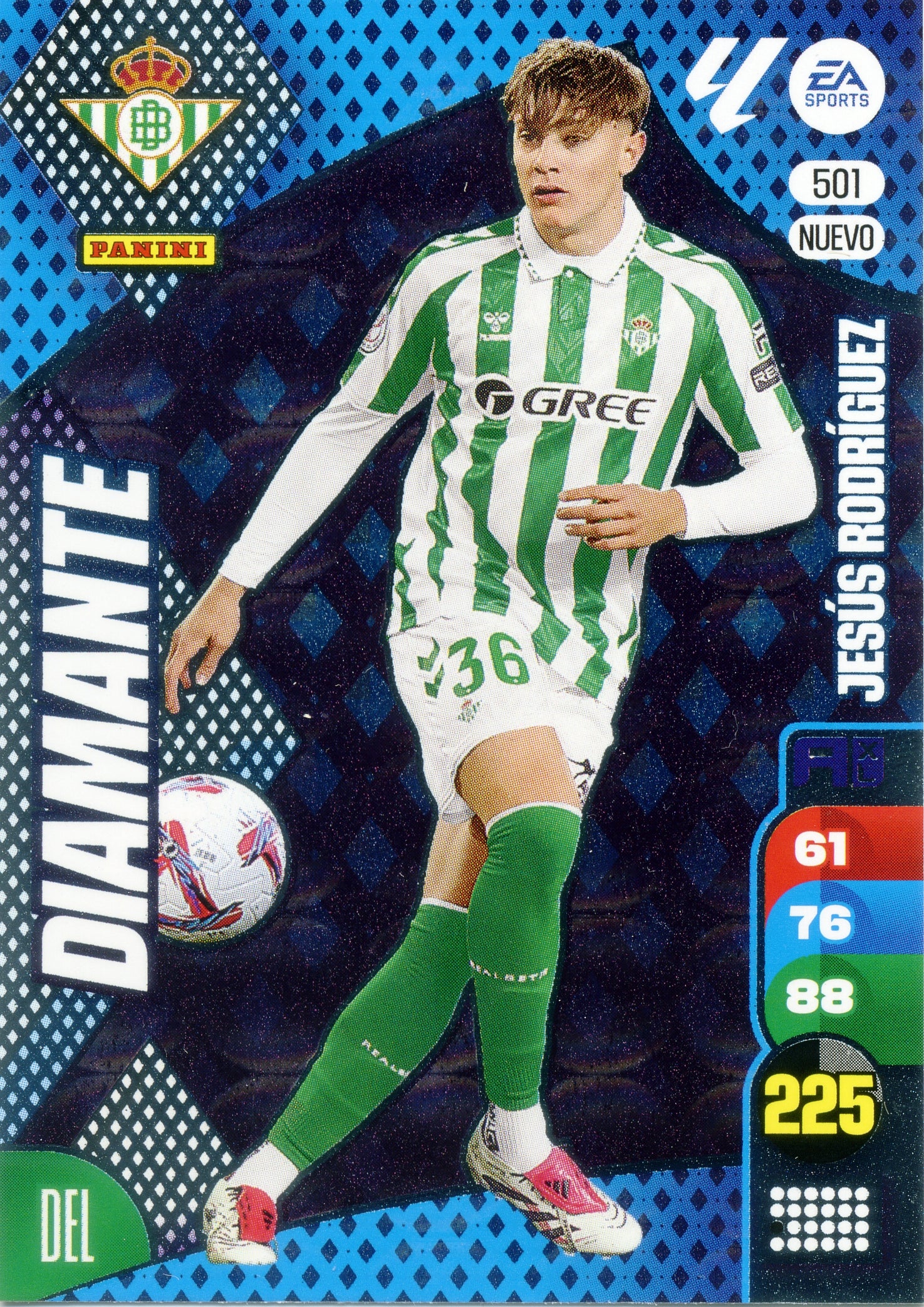 Jesús Rodríguez - Panini Adrenalyn XL La Liga 2024/2025 - #501 NUEVO - Real Betis - Diamantes