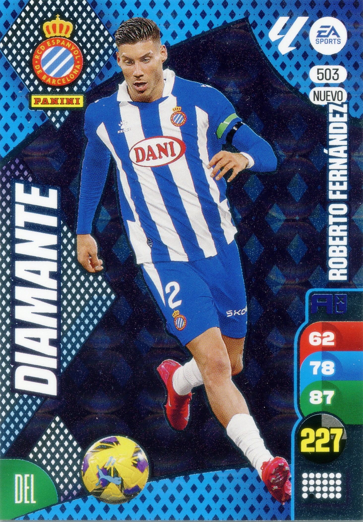 Roberto Fernández - Panini Adrenalyn XL La Liga 2024/2025 - #503 NUEVO - Español - Diamantes