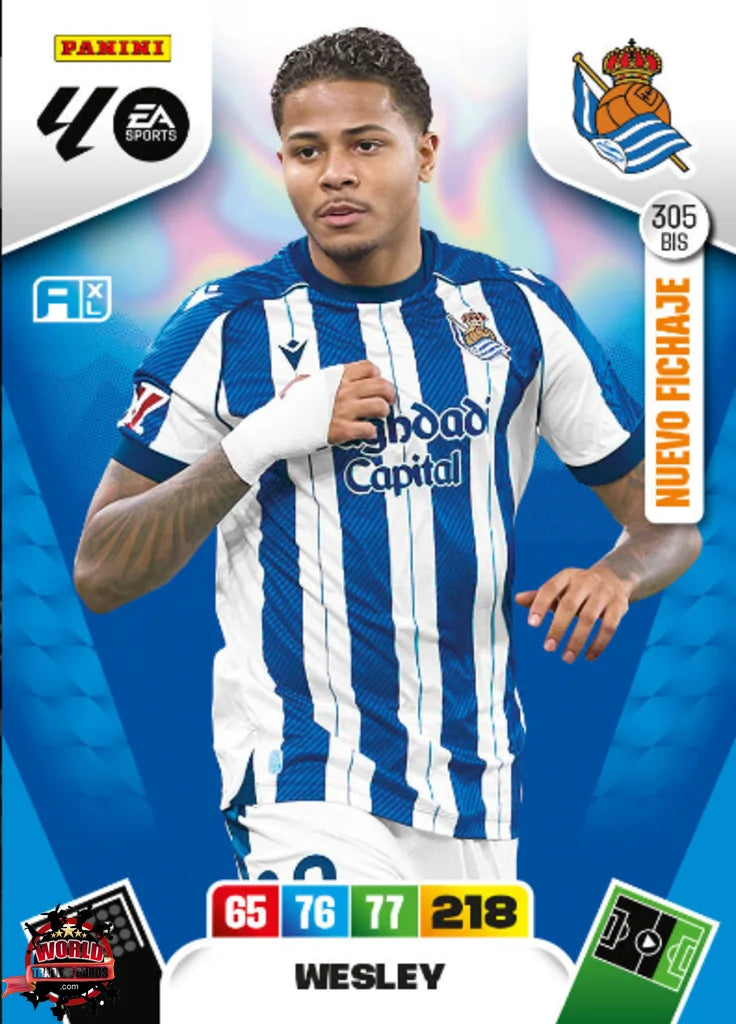 #305 Bis | Adrenalyn XL | La Liga | 2025-2026 | Wesley | Real Sociedad | Nuevo Fichaje