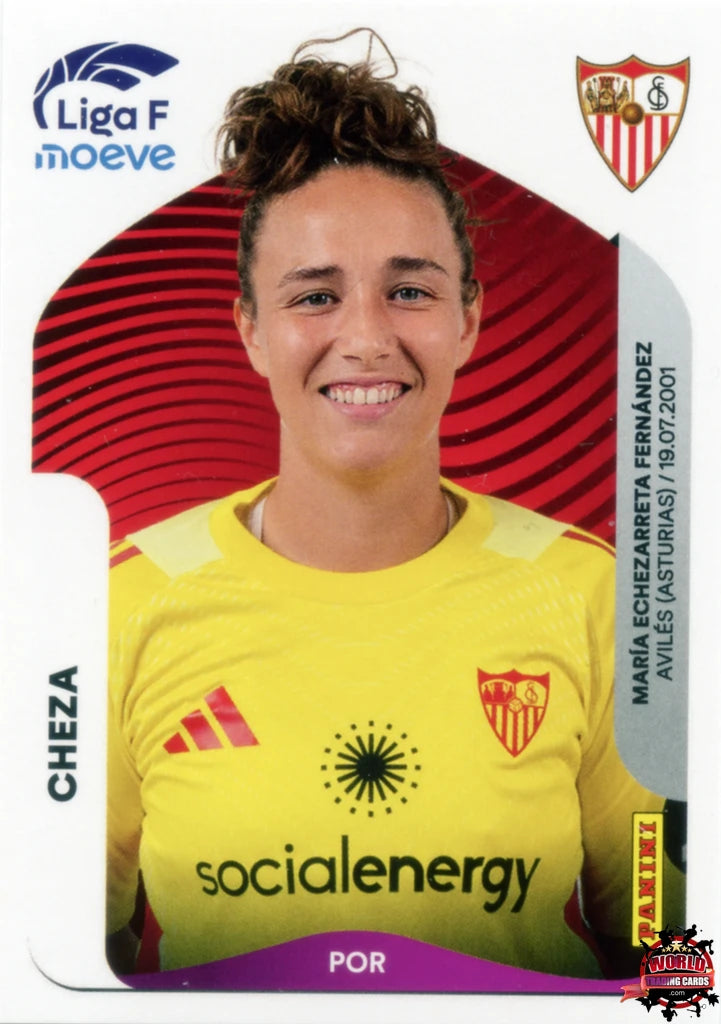 Cromo Trading Card Fútbol-Cheza-Sevilla FC-Panini Liga F Moeve 2025-2026-305-Basico