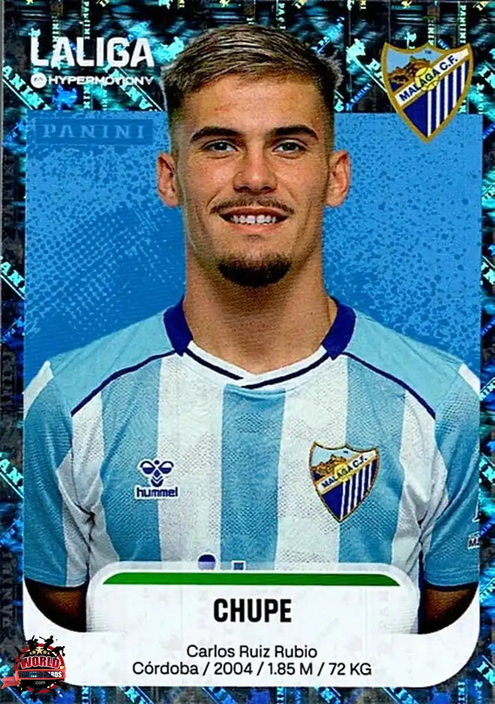 Cromo Trading Card Fútbol-Chupe-Málaga CF-Panini La Liga HypermotionV 2025-2026-305-Brillante