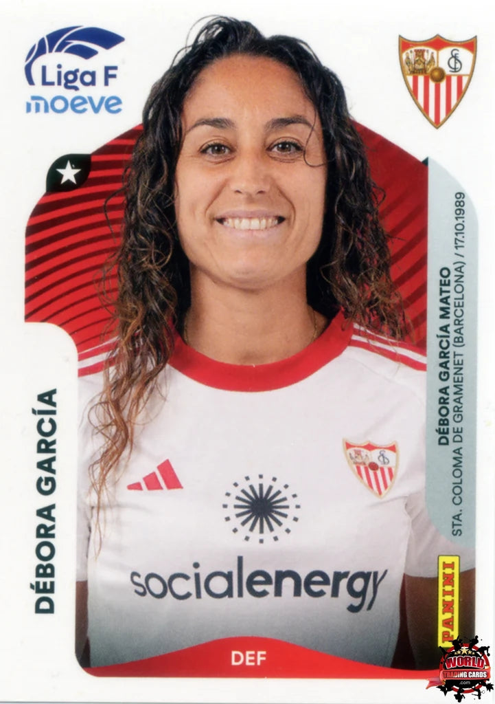 Cromo Trading Card Fútbol-Débora García-Sevilla FC-Panini Liga F Moeve 2025-2026-306 A -Basico