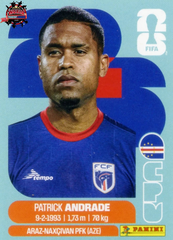 #CPV011 | Panini | Fifa World Cup Stickers | 2026 | Patrick Andrade | Cape Verde | Base - International version