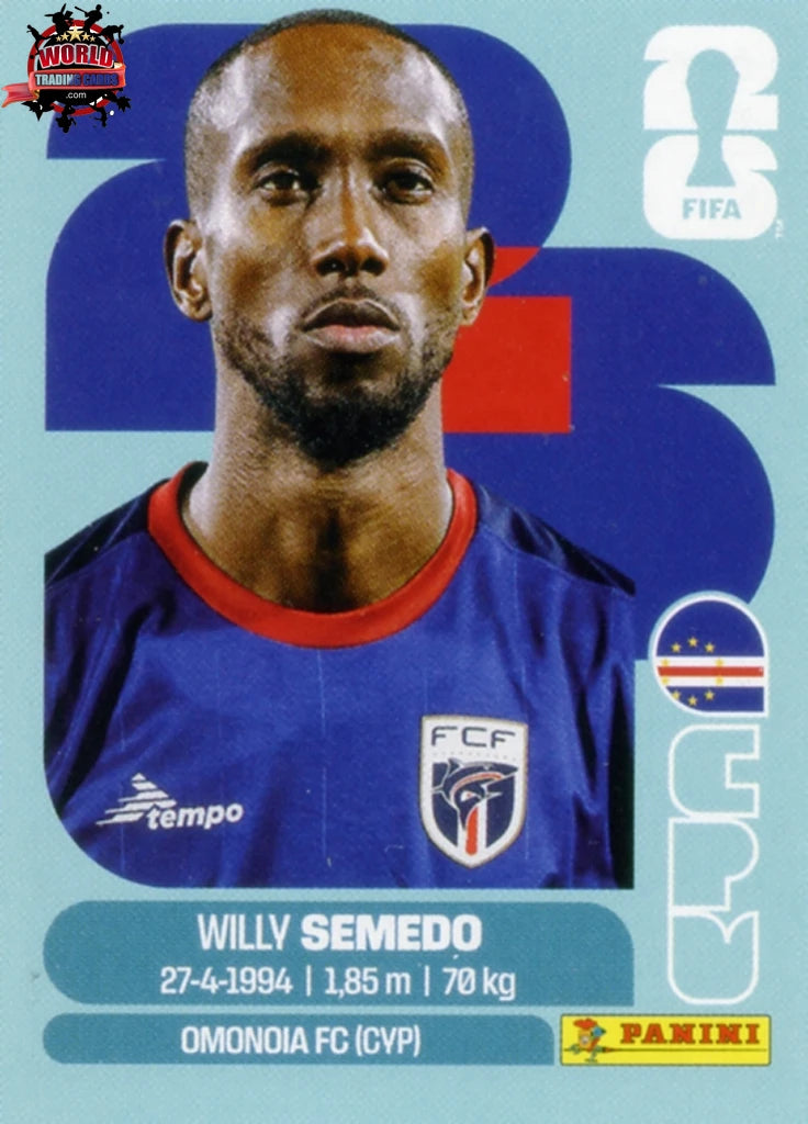 #CPV019 | Panini | Fifa World Cup Stickers | 2026 | Willy Semedo | Cape Verde | Base - International version