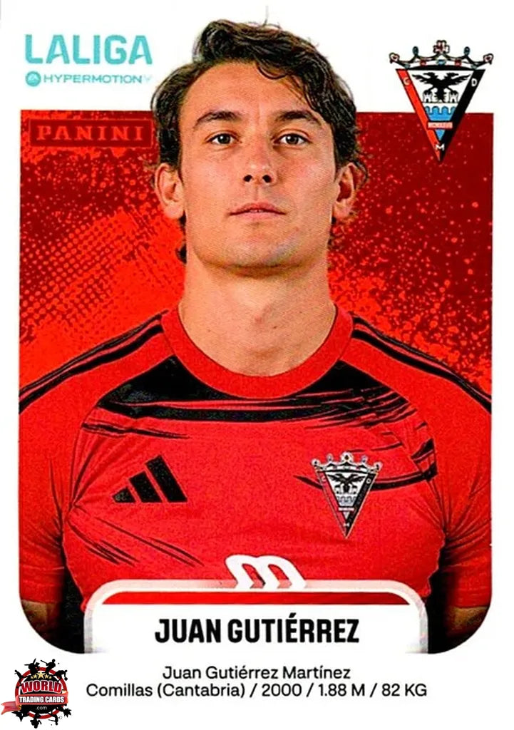 Cromo Trading Card Fútbol-Juan Gutiérrez-Mirandés-Panini La Liga HypermotionV 2025-2026-312-Basico