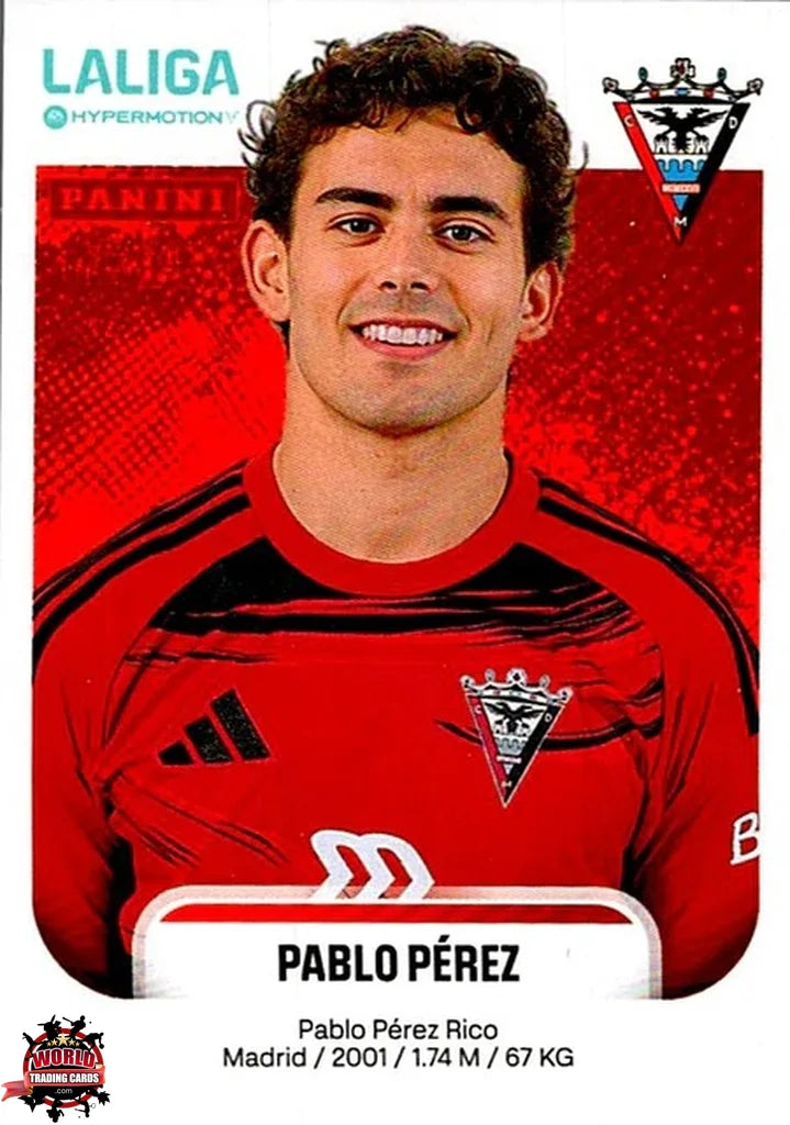 Cromo Trading Card Fútbol-Pablo Pérez-Mirandés-Panini La Liga HypermotionV 2025-2026-315B-Basico