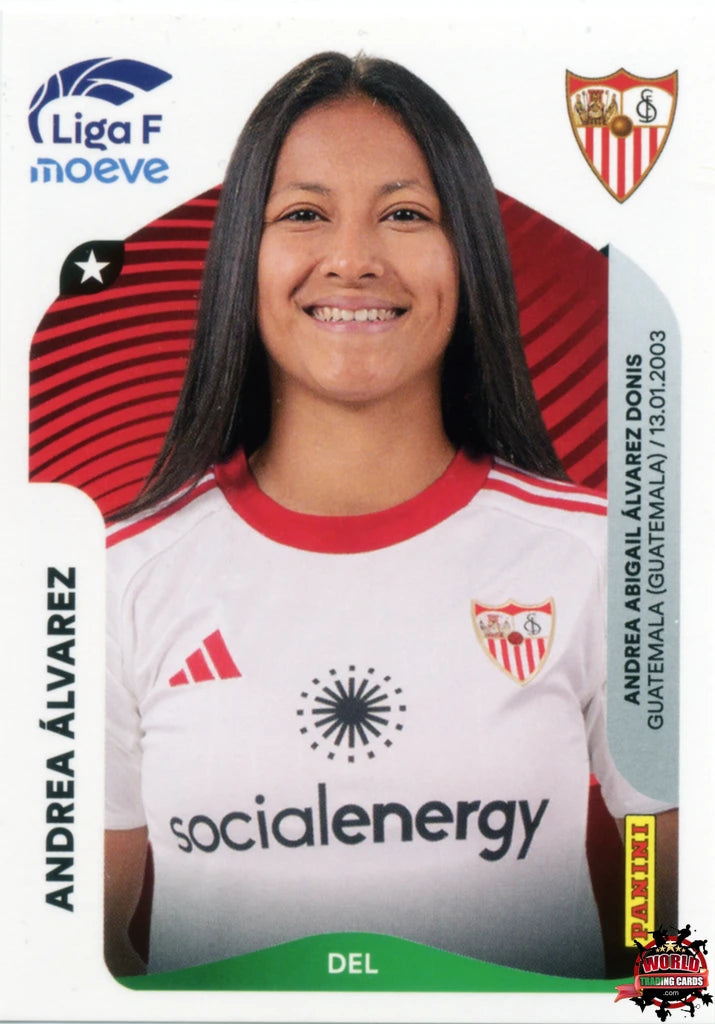 Cromo Trading Card Fútbol-Andrea Álvarez-Sevilla FC-Panini Liga F Moeve 2025-2026-318-Basico
