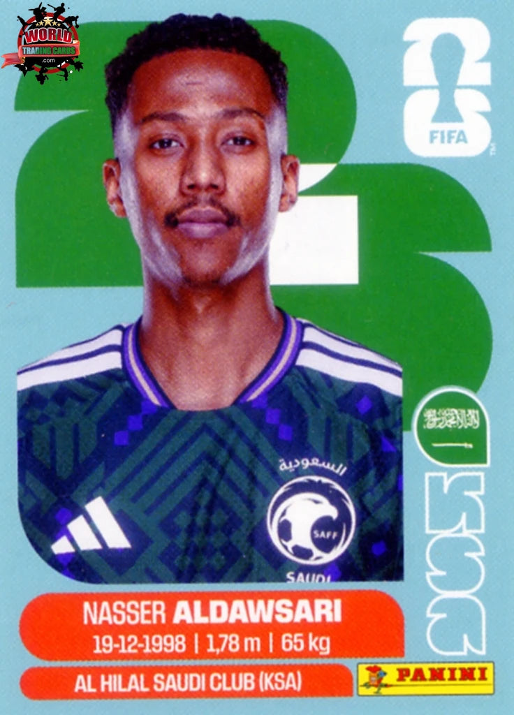 #KSA012 | Panini | Fifa World Cup Stickers | 2026 | Nasser Aldawsari | Saudi Arabia | Base - International version