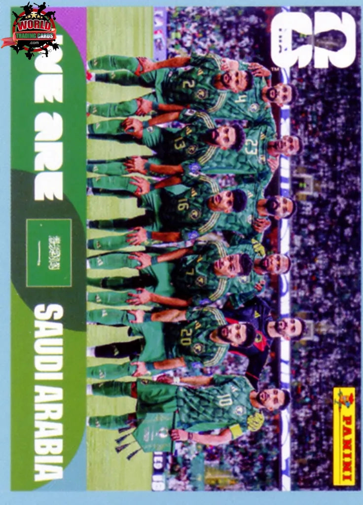 #KSA013 | Panini | Fifa World Cup Stickers | 2026 | Foto de equipo | Arabia Saudita | Base
